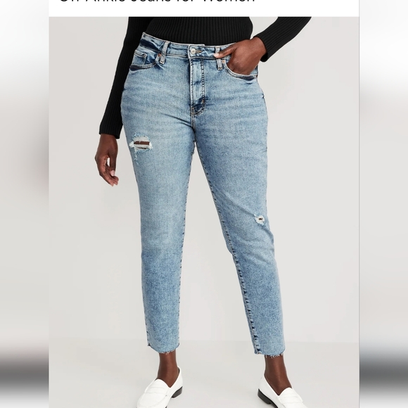 OLD NAVY HIGH RISE OG.STRAIGHT WOMENS JEANS SIZE 30 PLUS NEW WITH TAGS - Picture 3 of 12